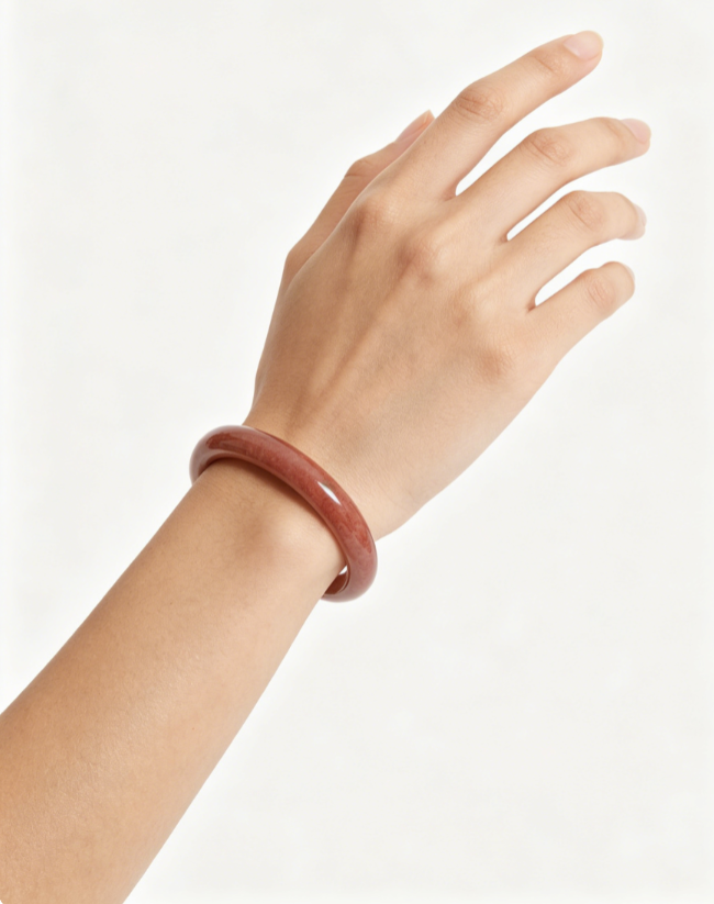 Coral jade bangle——Pink 55