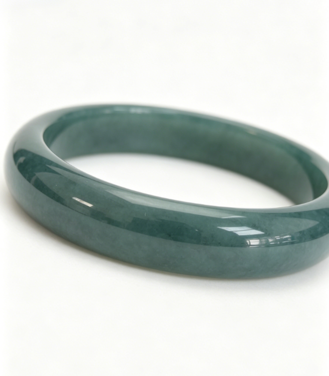 Guatemalan blue water jadeite bangles 55