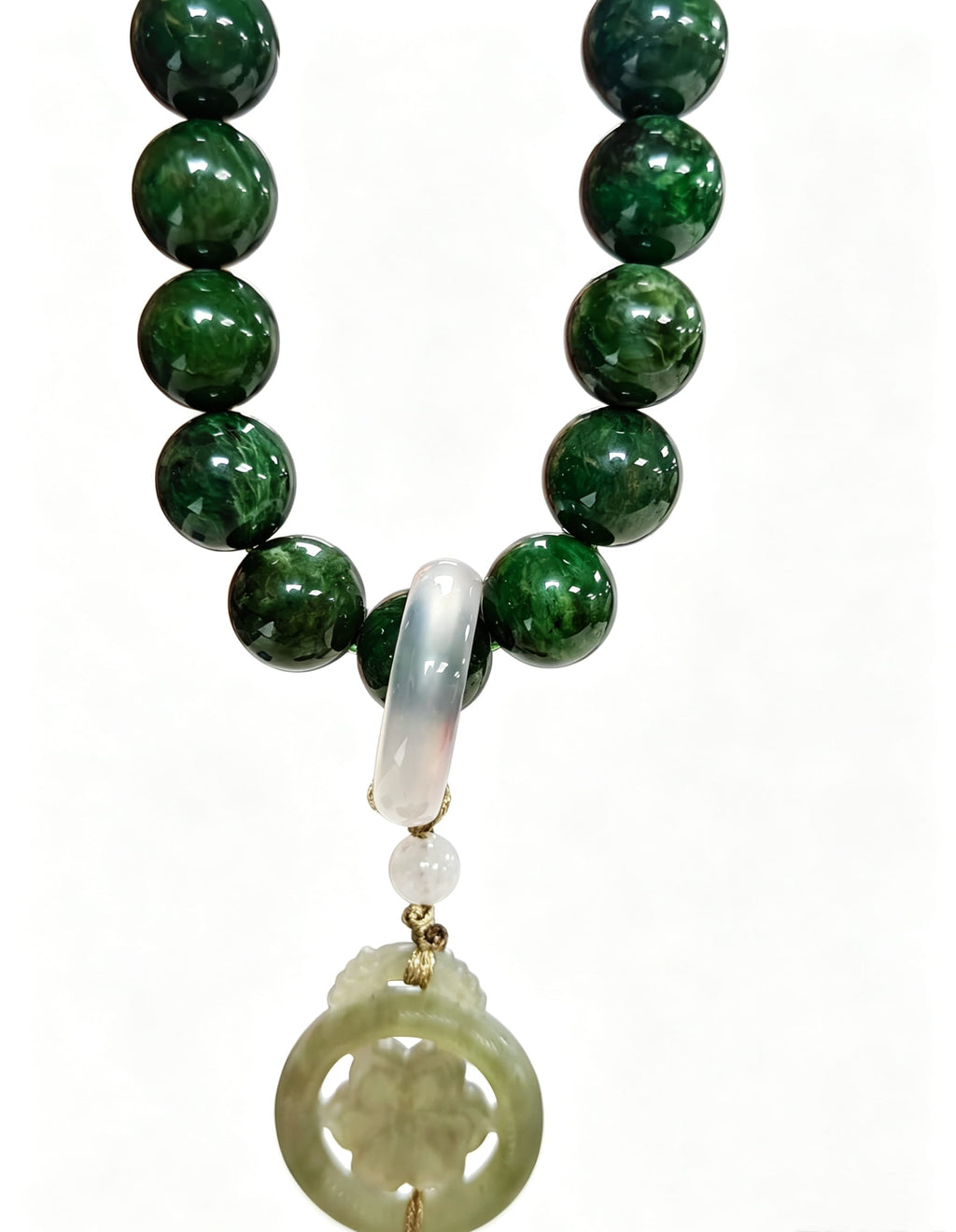 Hetian Jade Jasper Beaded Strand