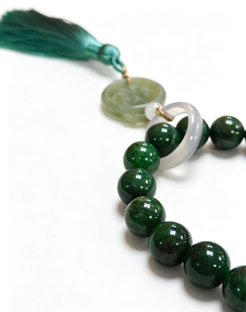 Hetian Jade Jasper Beaded Strand