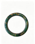 Jasper Jade Bangle with Gold Tracery and Carving
