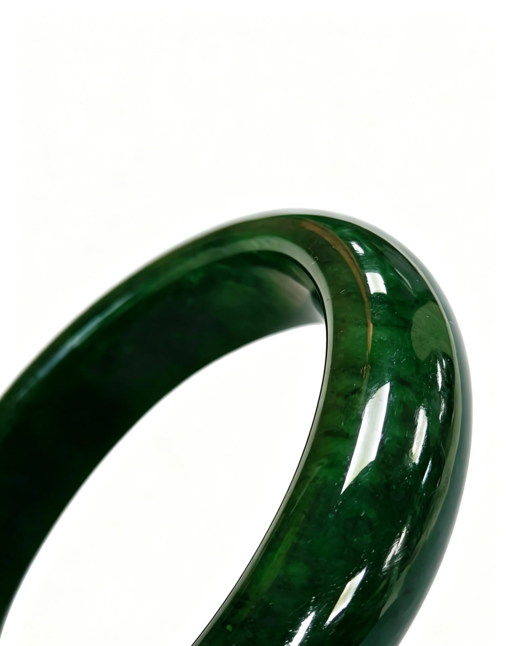 Natural Jasper Jade Wide Bangle