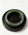 Vintage Dark Green Jadeite Wide Bangle, Glutinous Classic Safe Bangle