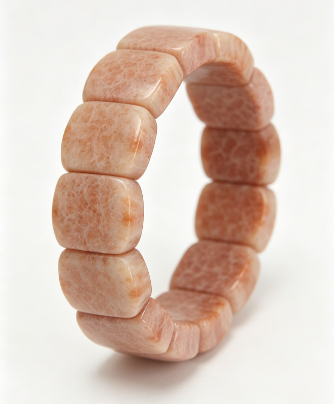 Coral jade bracelet strand/Pink with dense burst flower patterns