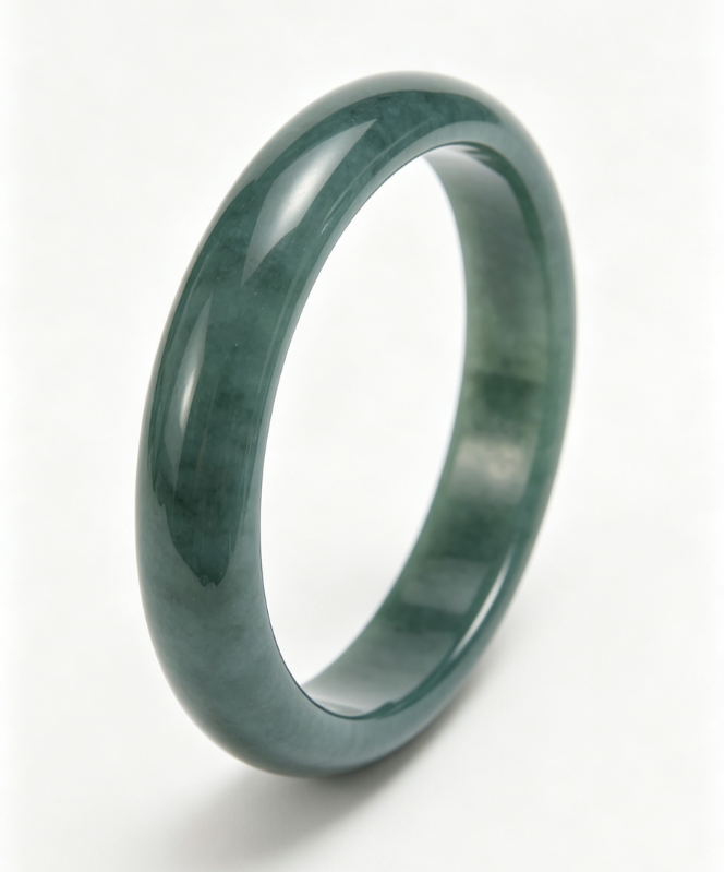 Guatemalan blue water jadeite bangles 55